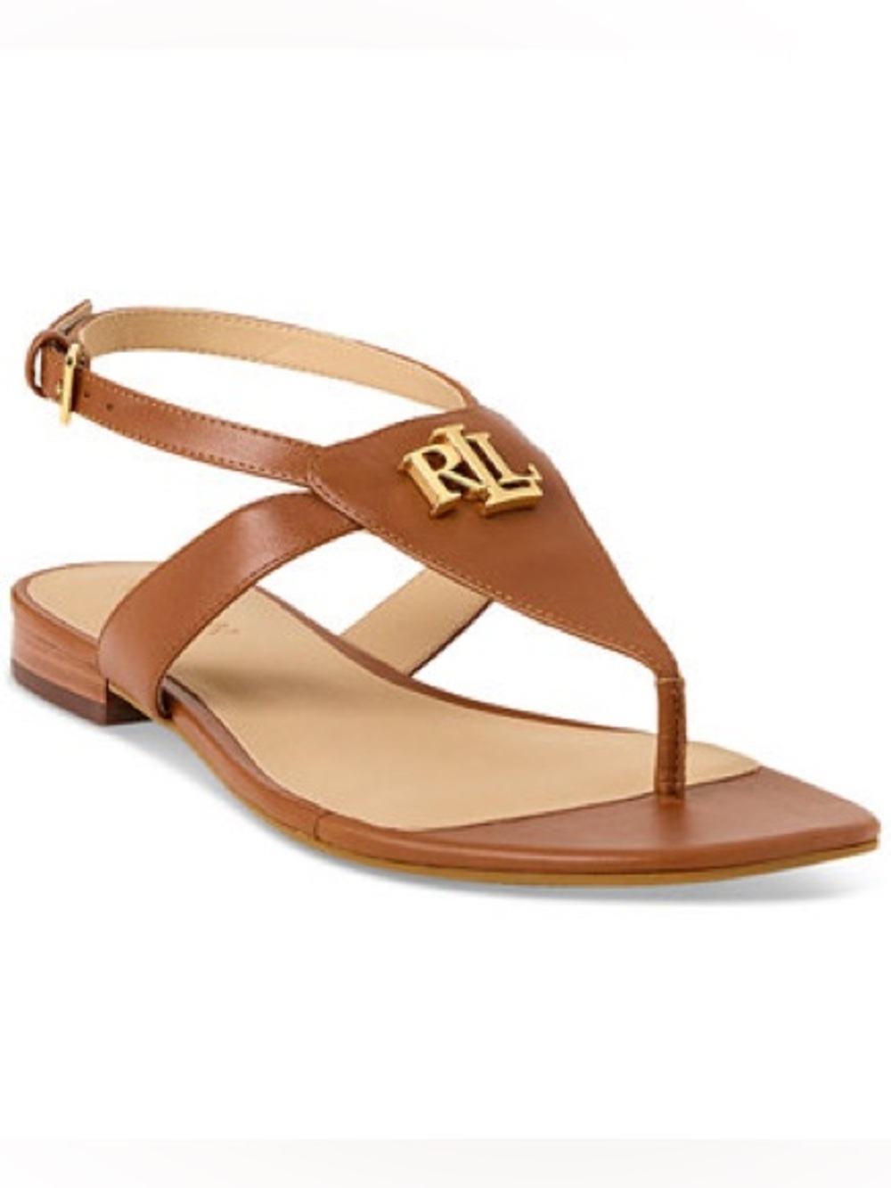 Ralph Lauren Tan Women's Everly Thong Flat Sandals